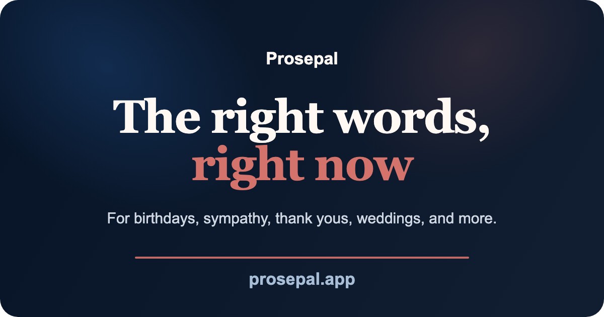 Prosepal card message writing preview